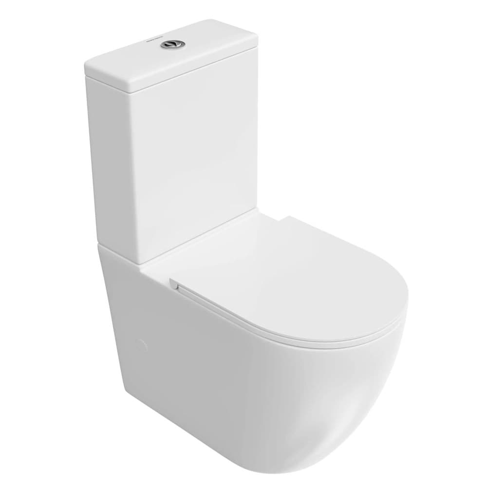 SF.wc.01 Унитаз Sfera/Сфера напольный безободковый с крепежом и сиденьем, белый глянцевый - фото 129638