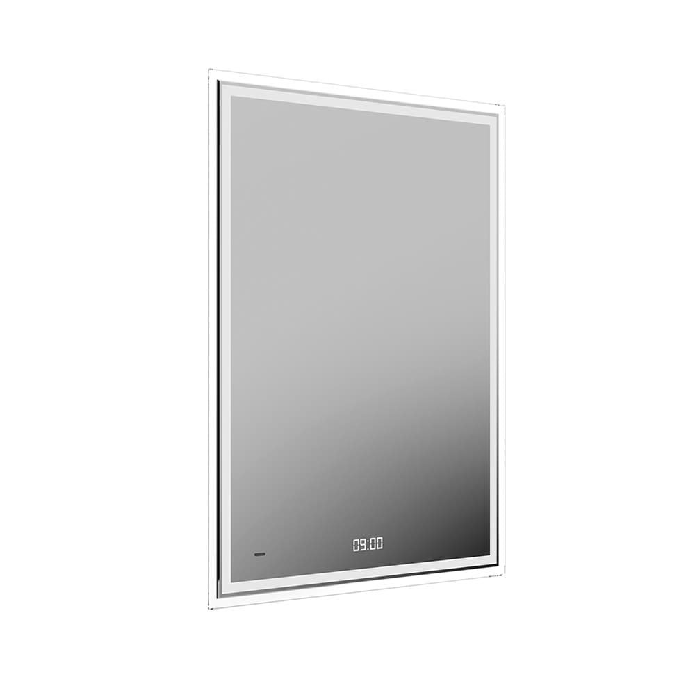 Зеркало Tecno/Текно c LED/с подсветкой 60, с функцией антизапотевание, белое глянцевое