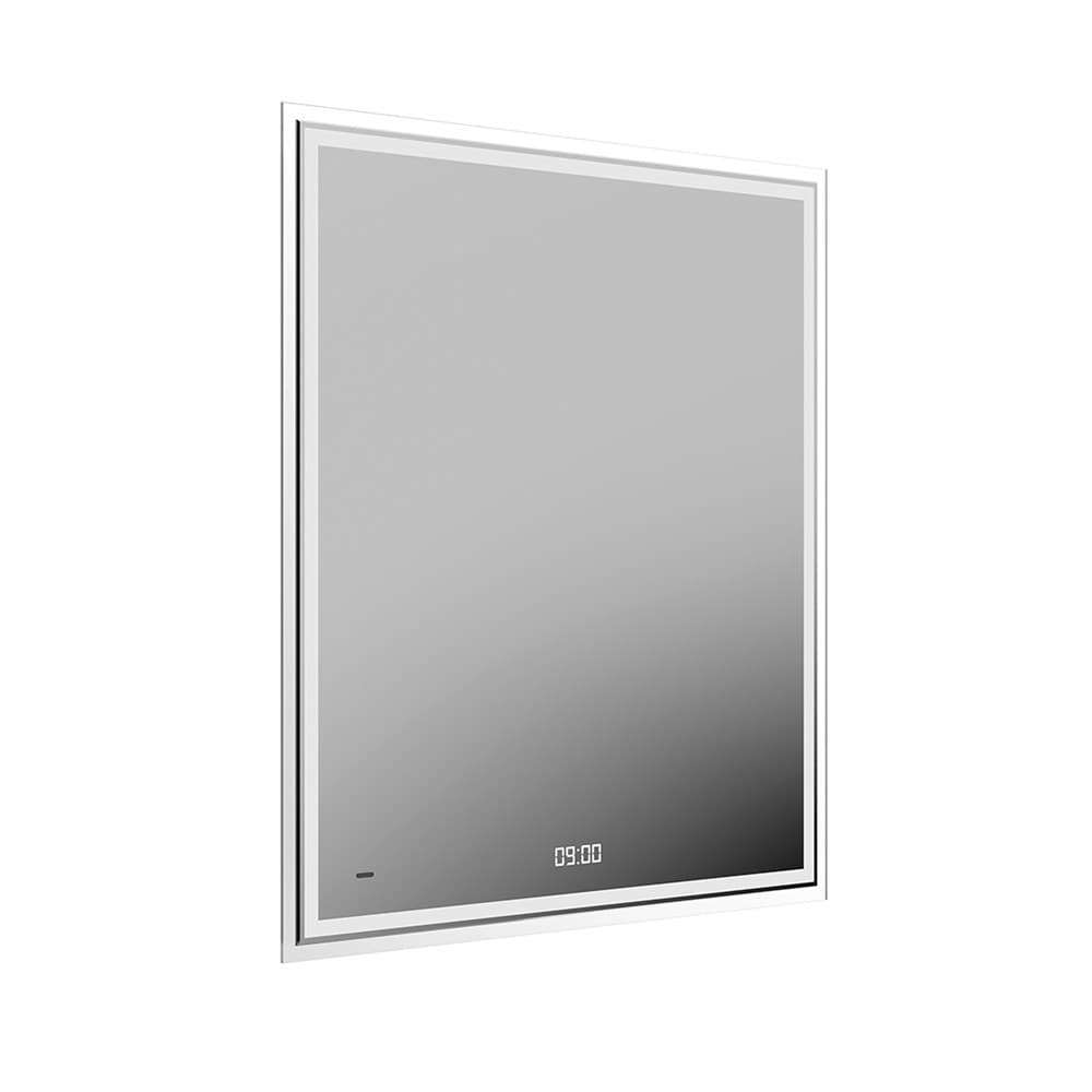 Зеркало Tecno/Текно c LED/с подсветкой 70, с функцией антизапотевание, белый глянцевый