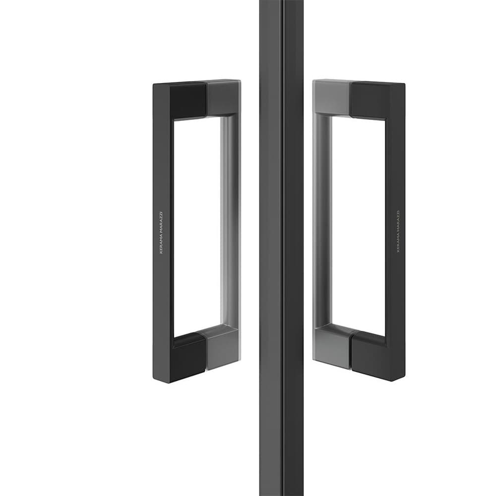 VE.90.SSD.BLK.M Душевой уголок Vetro/Ветро, раздвижной, квадратный, 90х90х195, матовый черный - фото 115598