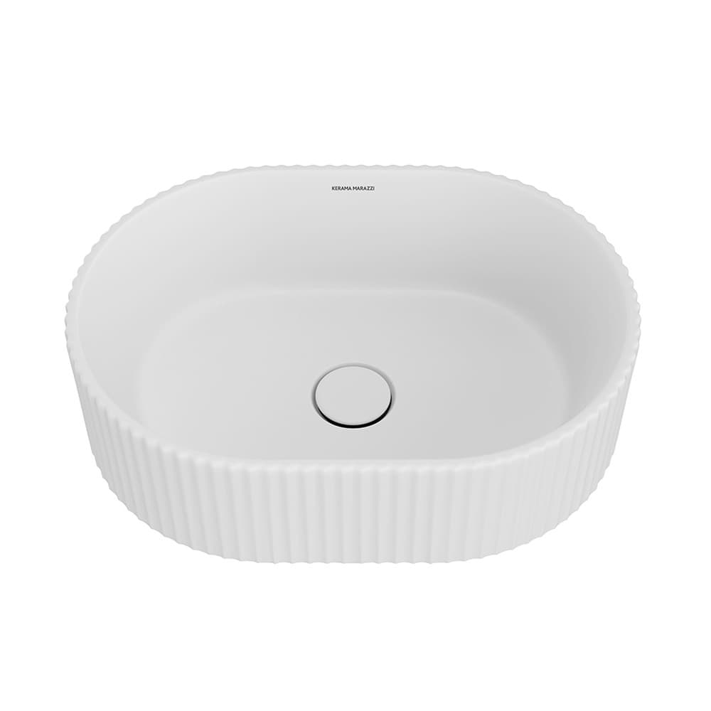VE.wb.50/WHT.M Раковина ARTBASIN Vento/АртБейзин Венто накладная 50, белая матовая - фото 111483