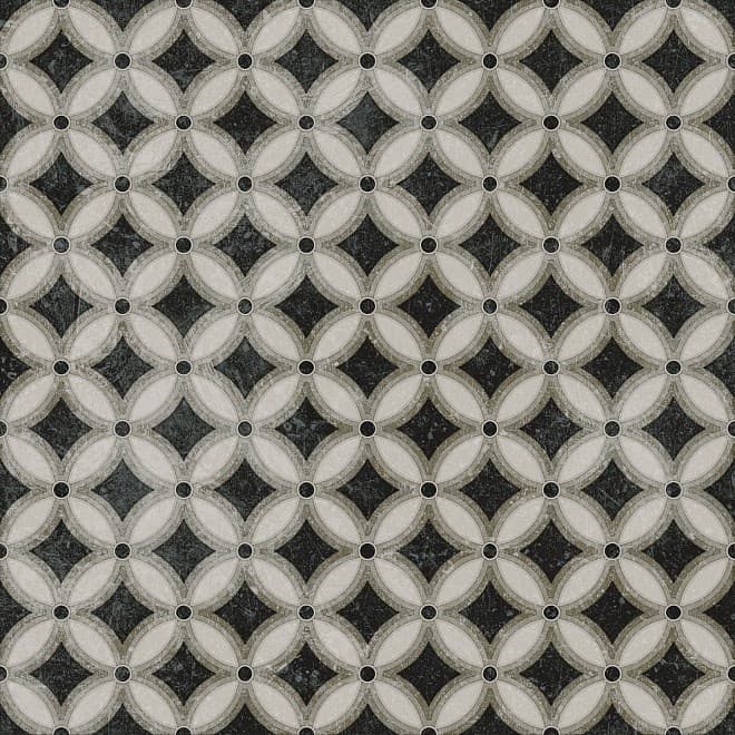 Декор Фреджио 2 черно-белый 20x20x0,8