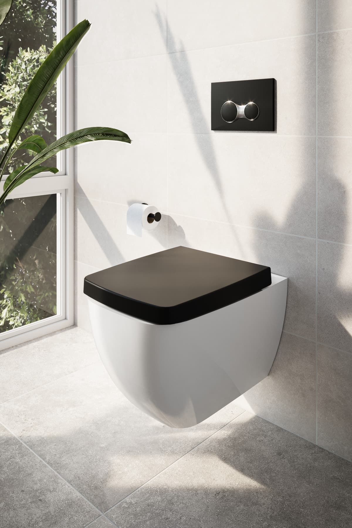 Кнопка смыва для инсталляции VitrA Sirius (Сириус) 740-0411 матовая черная двойный смыв