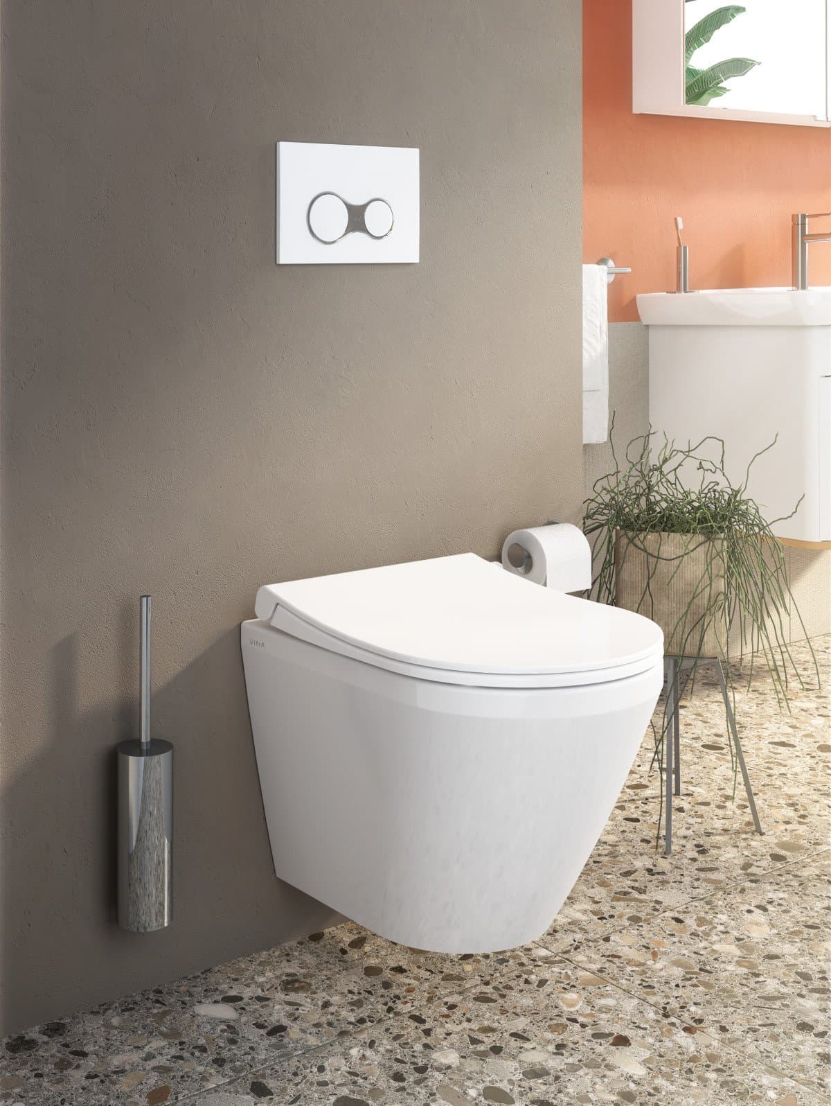 Кнопка смыва для инсталляции VitrA Sirius (Сириус) 740-0480 хром двойной смыв