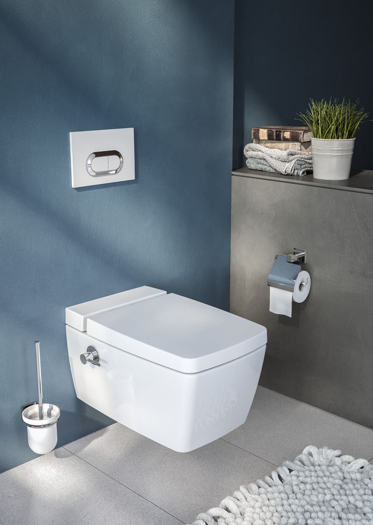 Кнопка смыва для инсталляции VitrA Loop O (Луп О) 740-0500 глянцевая белая двойный смыв