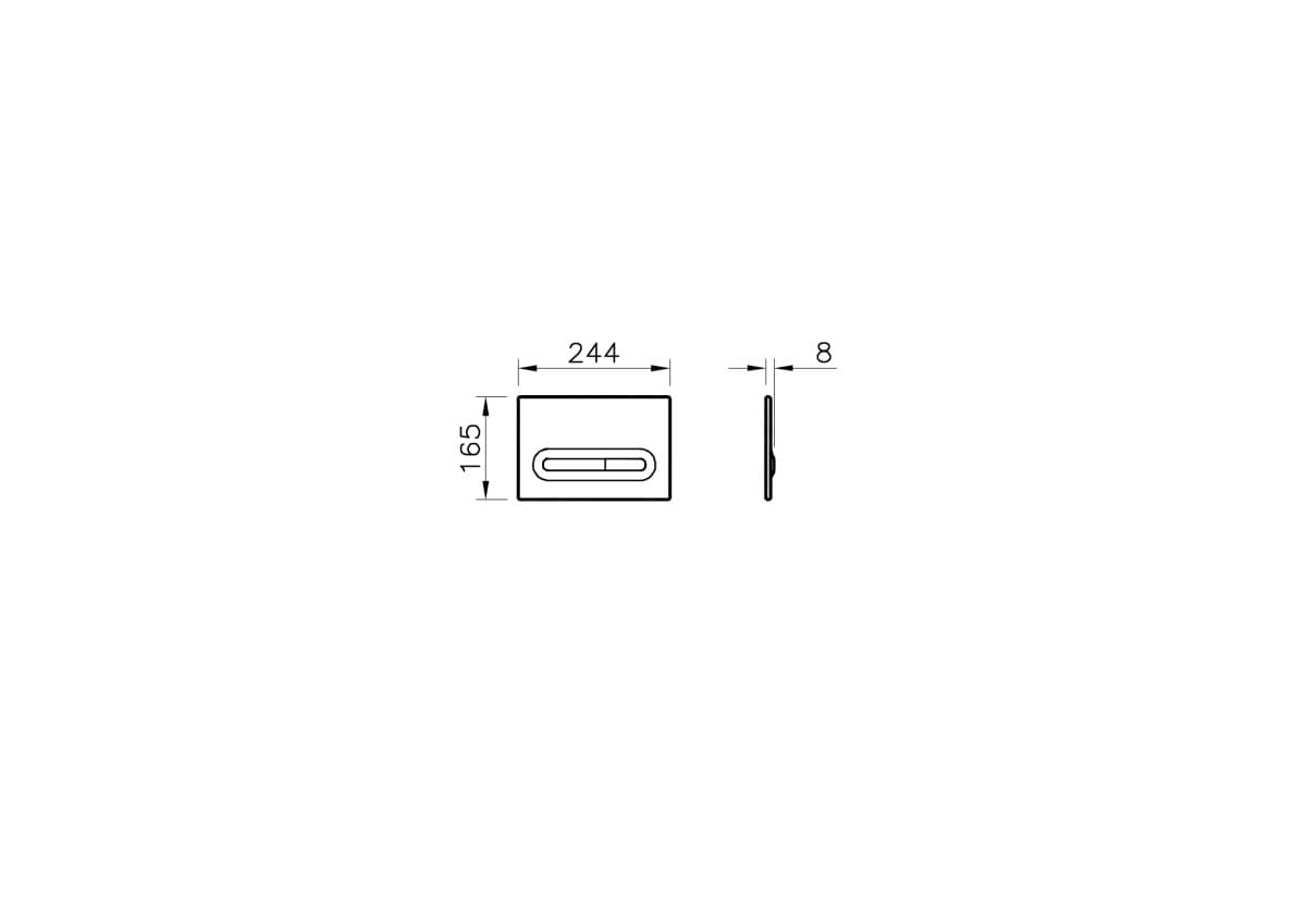 Кнопка смыва для инсталляции VitrA Loop T (Луп Т) 740-0785 хром двойной смыв