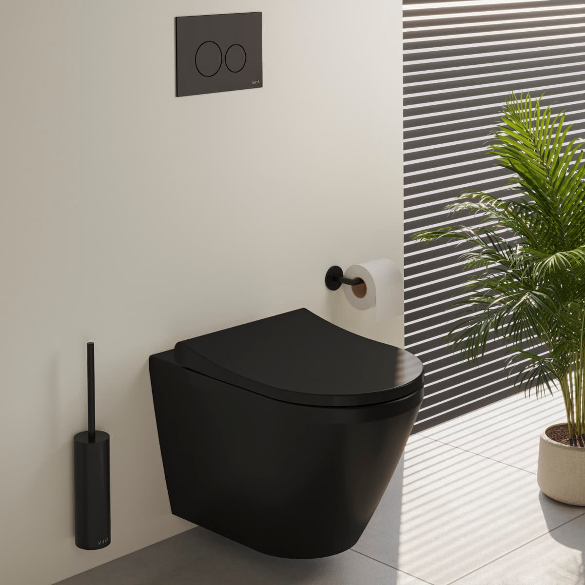 Кнопка смыва для инсталляции VitrA Origin (Ориджин) 740-1601 черная двойной смыв