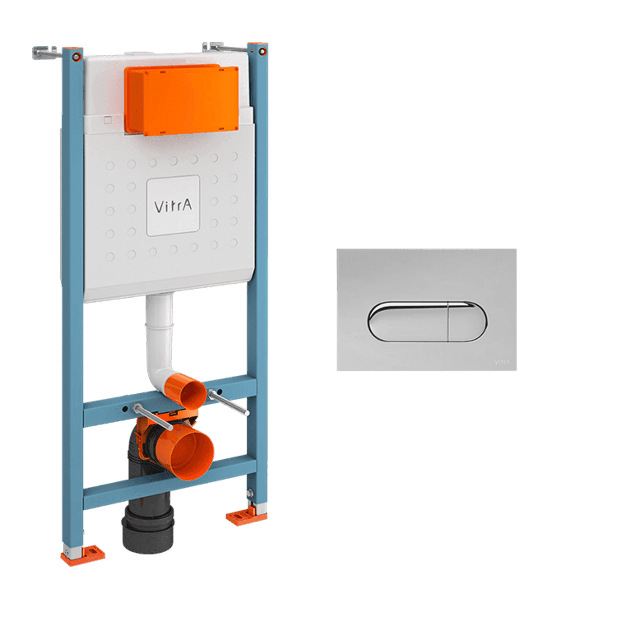 Инсталляция для унитаза VitrA V-Fix Core (Ви-Фикс Кор) 800-1873 с кнопкой глянцевой хром