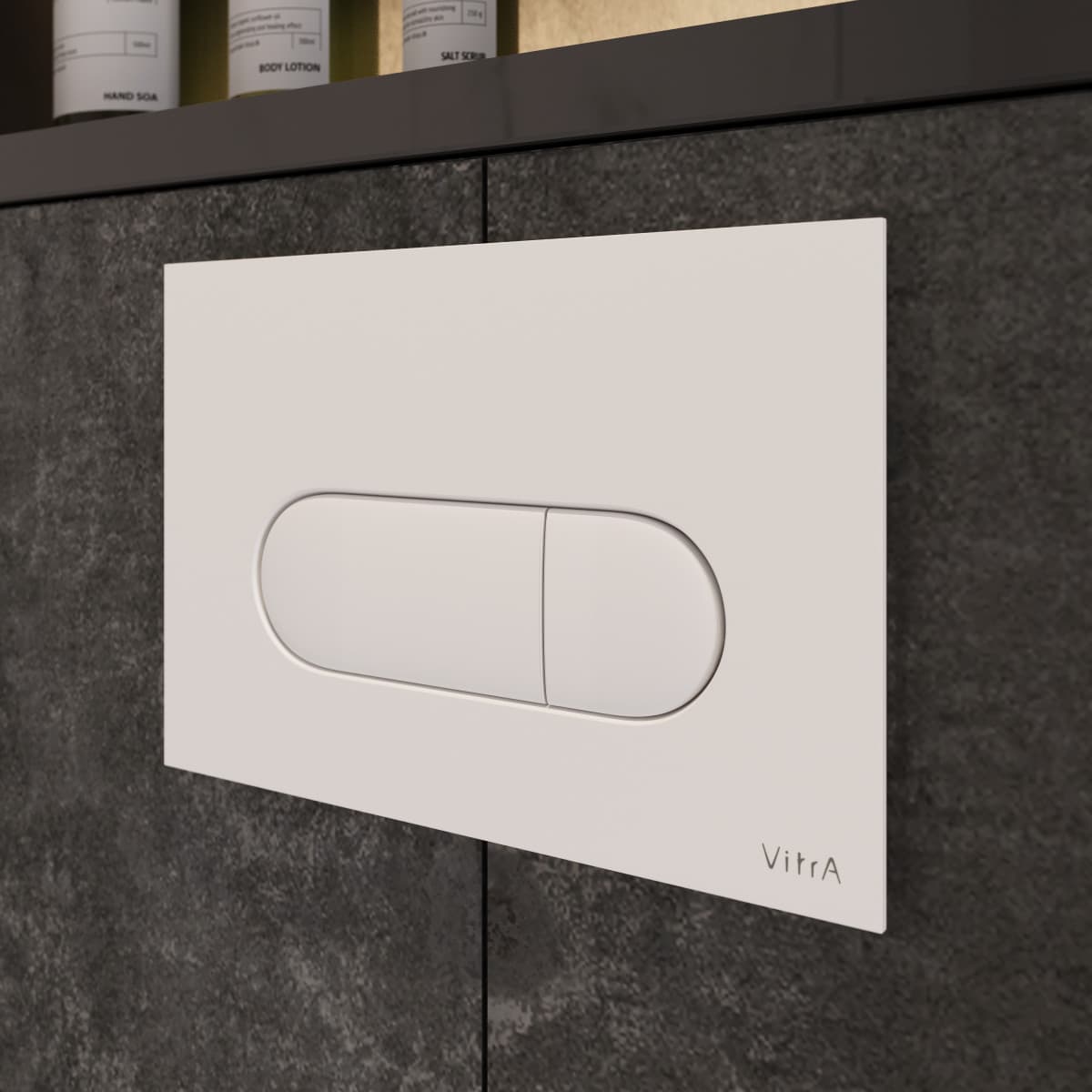 Кнопка смыва для инсталляции VitrA Root Round (Рут Раунд) 740-2200 глянцевая белая двойный смыв
