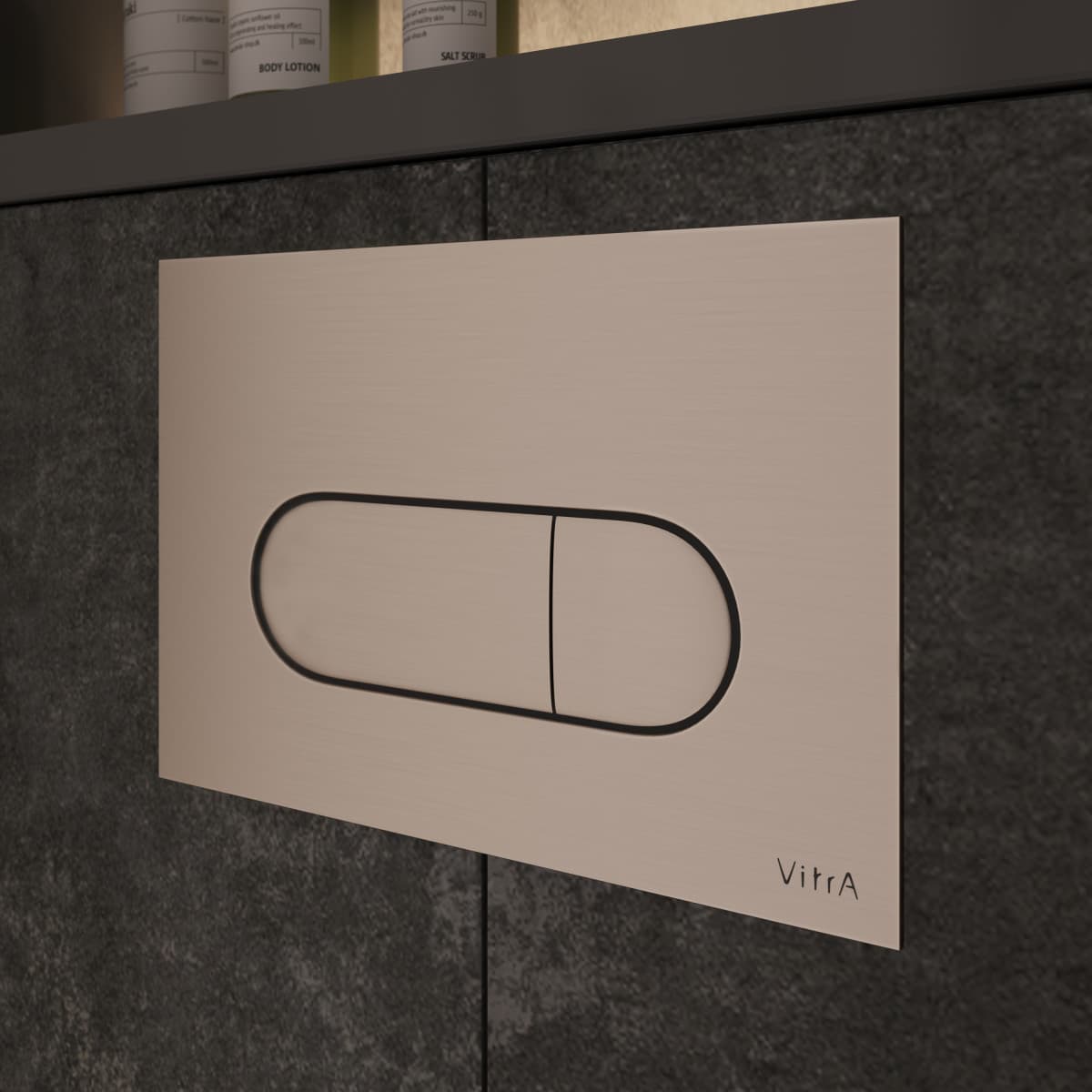 Кнопка смыва для инсталляции VitrA Root Round (Рут Раунд) 740-2295 брашированный никель двойный смыв