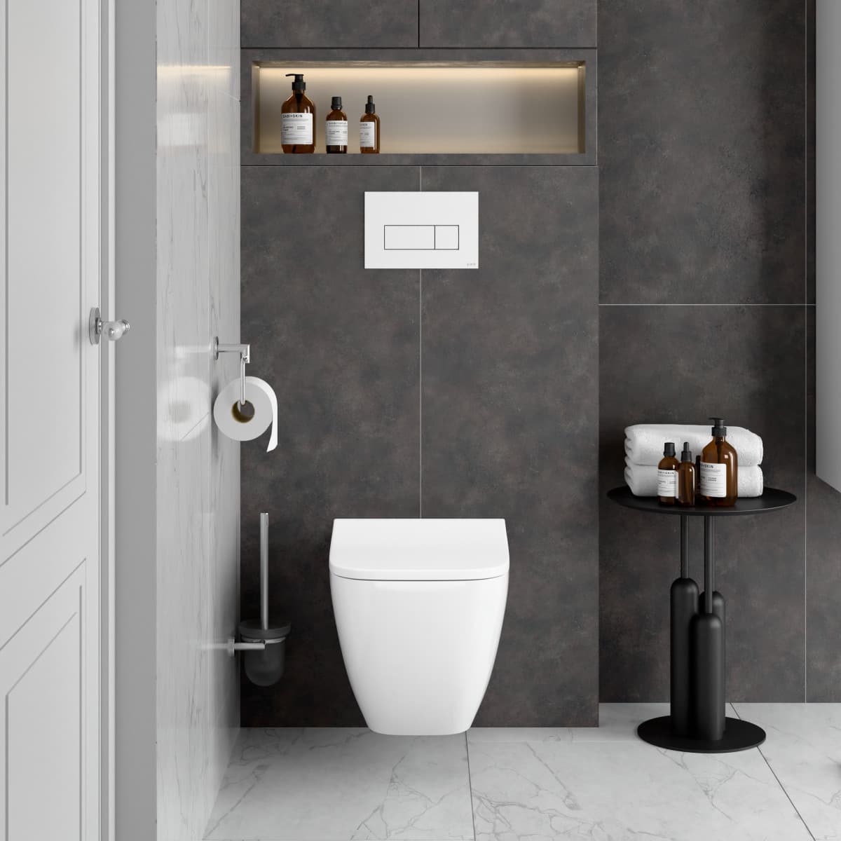 Кнопка смыва для инсталляции VitrA Root Square (Рут Скуэр) 740-2300 глянцевая белая двойный смыв