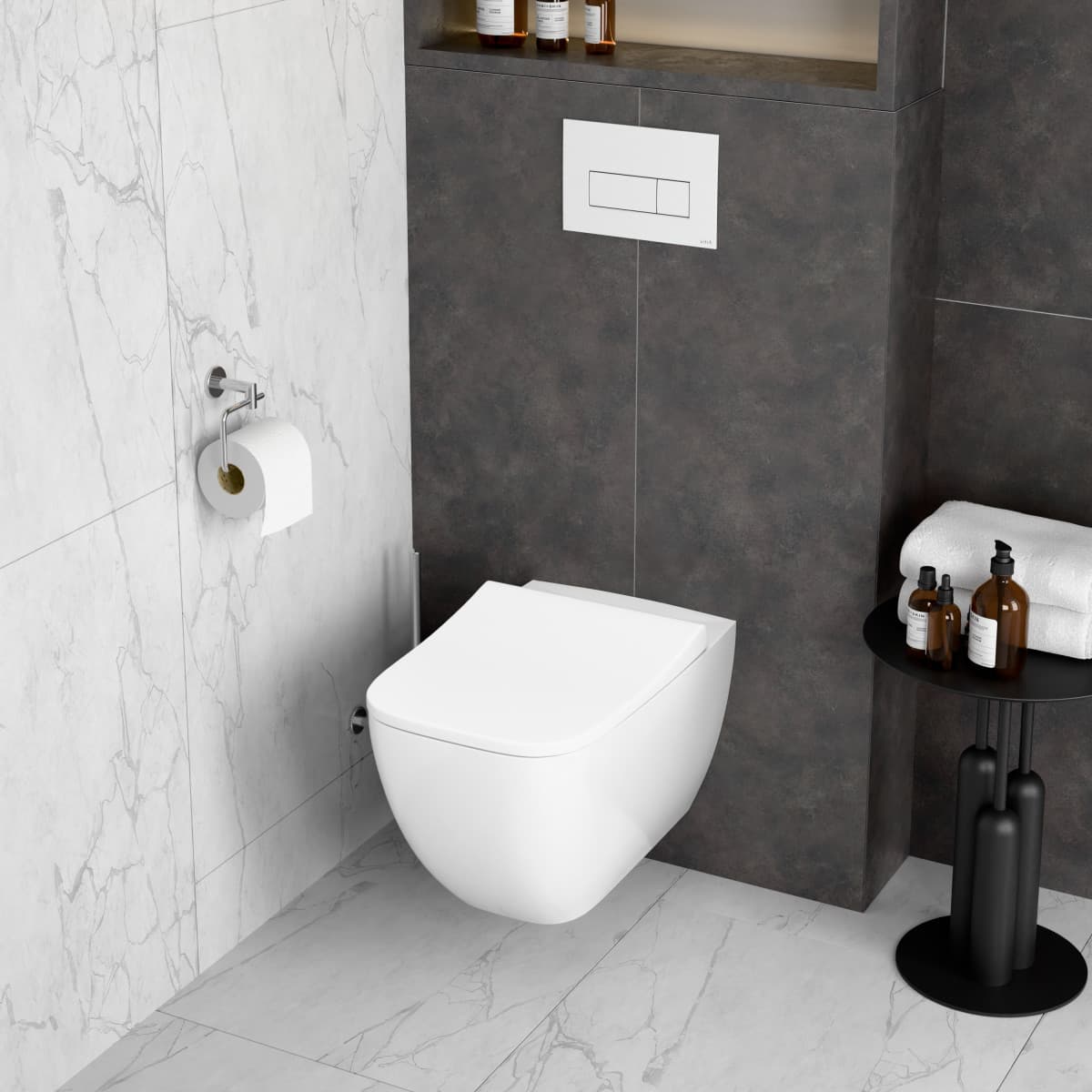 Кнопка смыва для инсталляции VitrA Root Square (Рут Скуэр) 740-2300 глянцевая белая двойный смыв