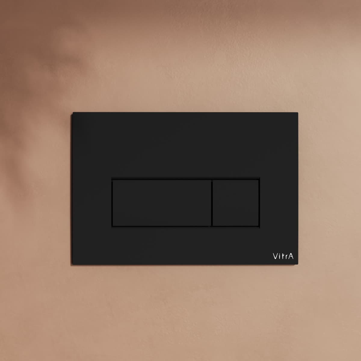 Кнопка смыва для инсталляции VitrA Root Square (Рут Скуэр) 740-2311 матовая черная двойный смыв