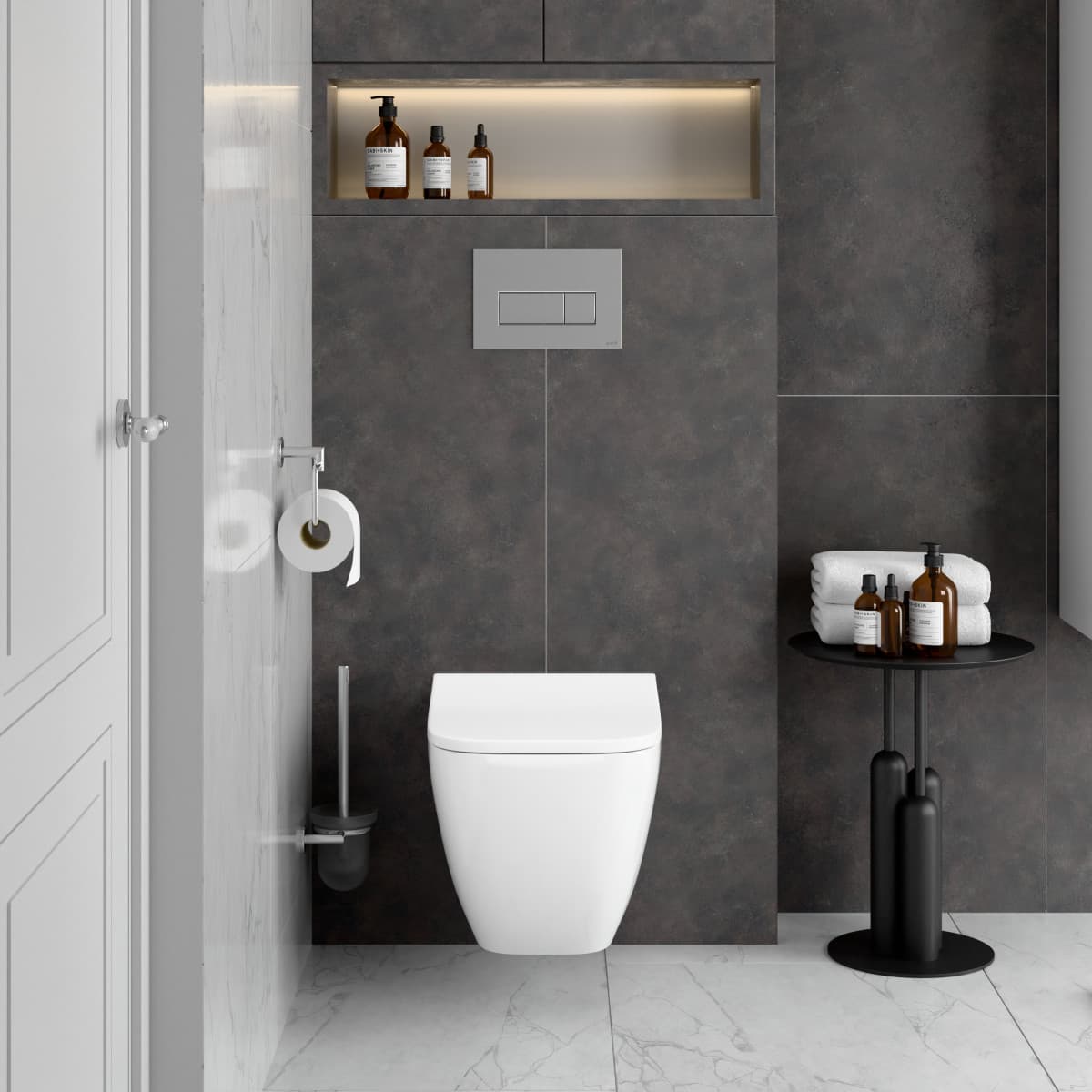 Кнопка смыва для инсталляции VitrA Root Square (Рут Скуэр) 740-2380 глянцевая хром двойный смыв