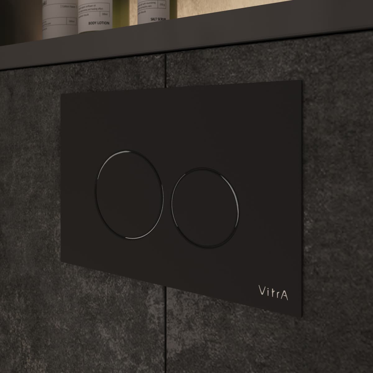 Кнопка смыва для инсталляции VitrA Origin (Ориджин) 740-2450 глянцевая черная двойный смыв