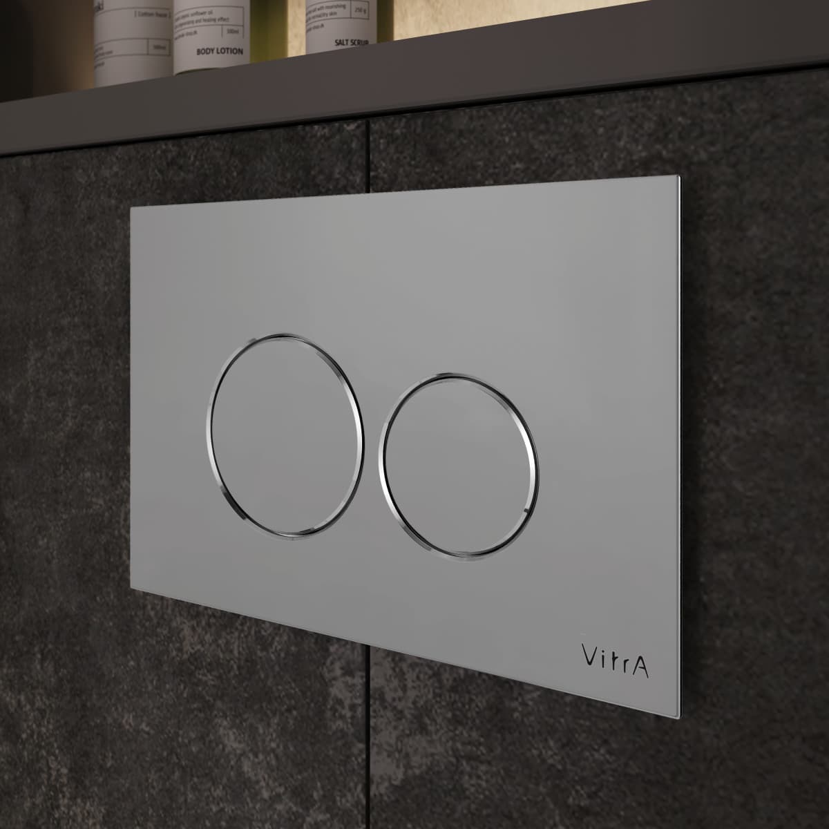 Кнопка смыва для инсталляции VitrA Origin (Ориджин) 740-2480 глянцевая хром двойный смыв