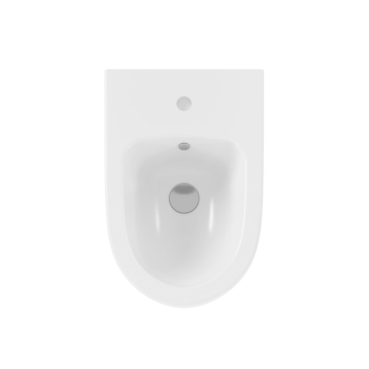 Биде VitrA Sento (Сенто) 4338B003-1046 подвесное белое с отверстием под смеситель покрытие Hygiene (Хайджн)