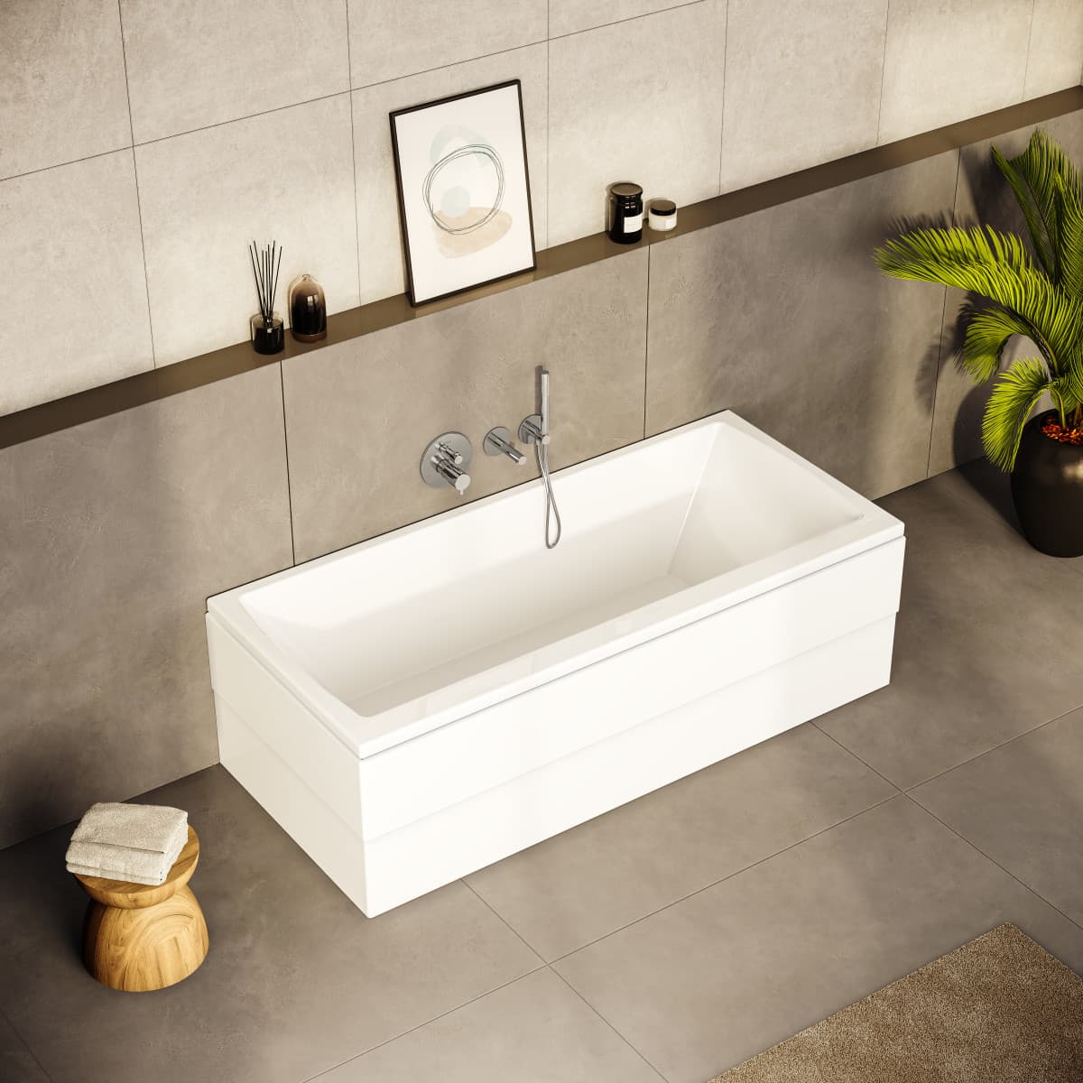 Ванна VitrA Neon (Неон) 52540001000 180 x 80 см акриловая прямоугольная белая