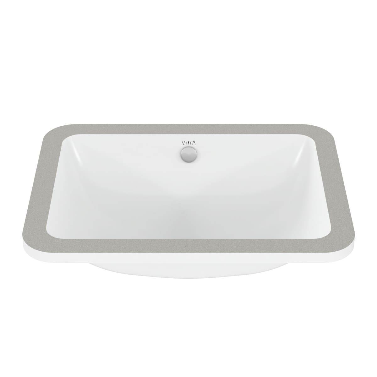 Встраиваемая снизу раковина VitrA S20 5474B003-0618 50 x 37 см прямоугольная белая антибактериальное покрытие Hygiene (Хайджн)