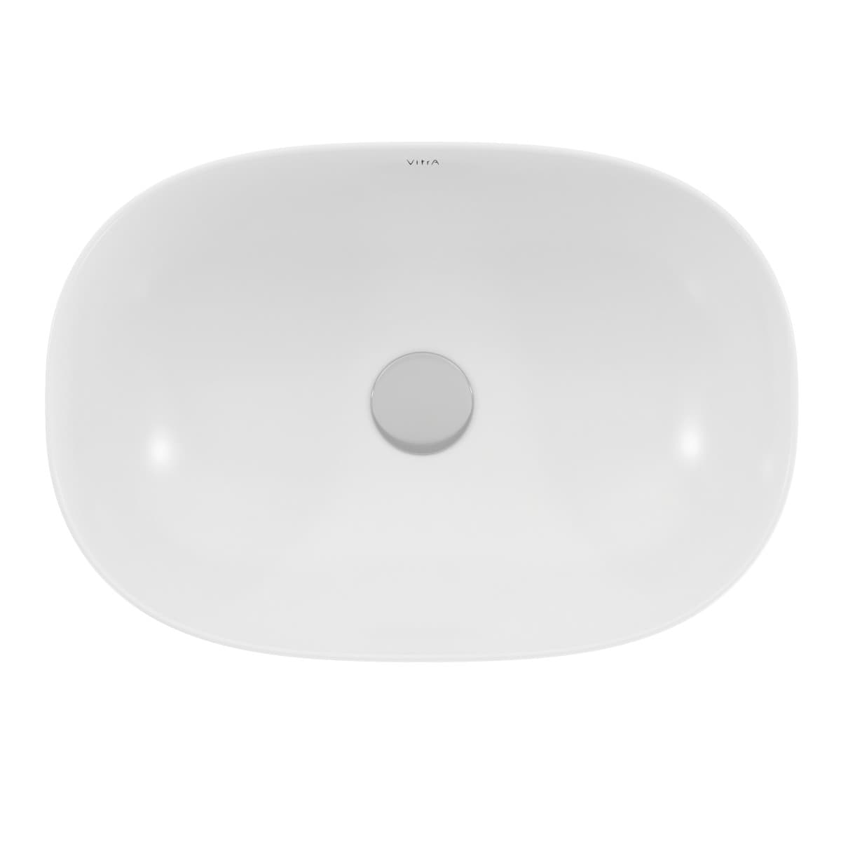 Встраиваемая сверху раковина VitrA Frame (Фрейм) 5652B403-0016 56 x 39 см овал белая антибактериальное покрытие Hygiene + Clean (Хайджн + Клин)
