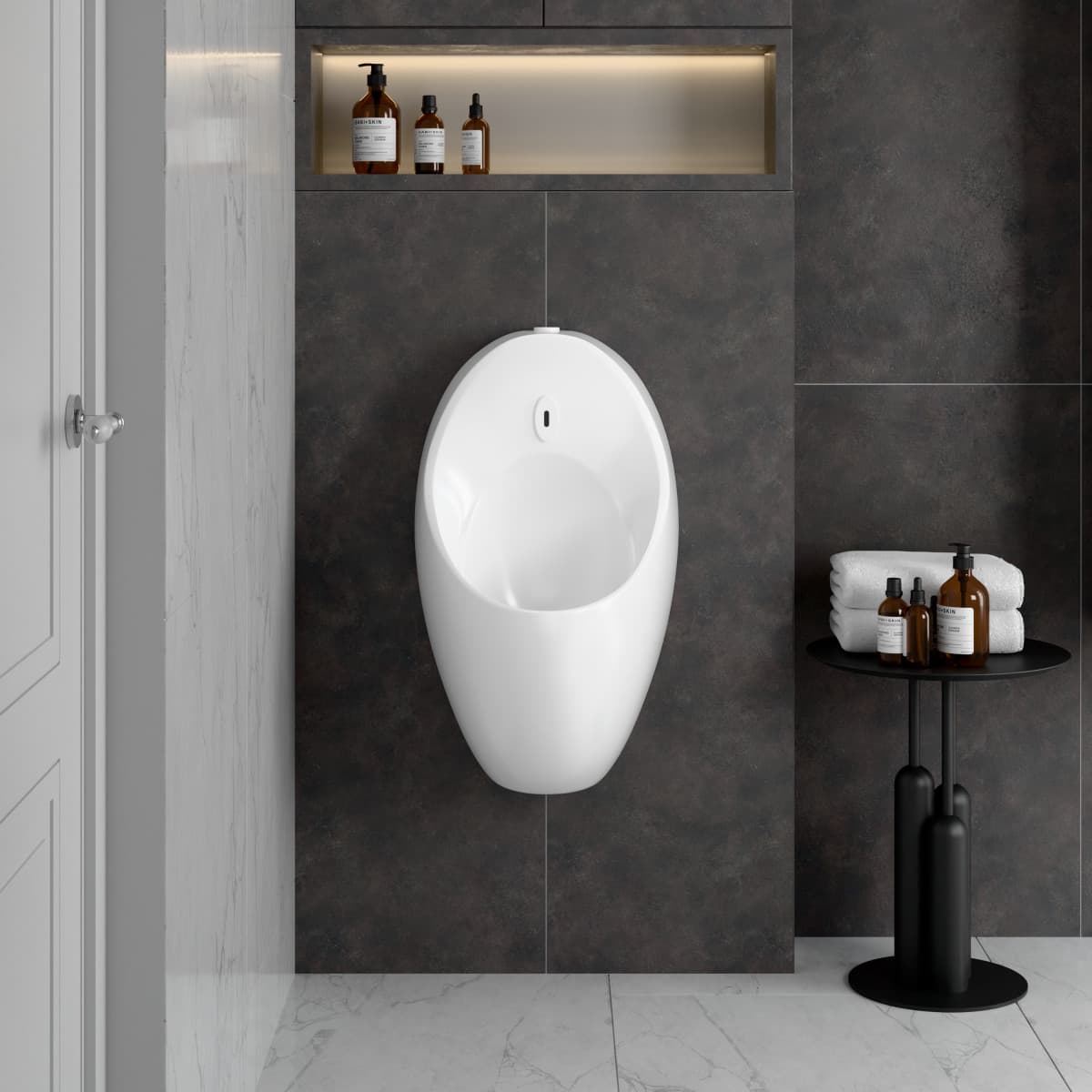 Писсуар VitrA Arkitekt Urinal (Аркитект Уринал) 5999B003-5555 настенный белый с сенсором антибактериальное покрытие Hygiene (Хайджн)