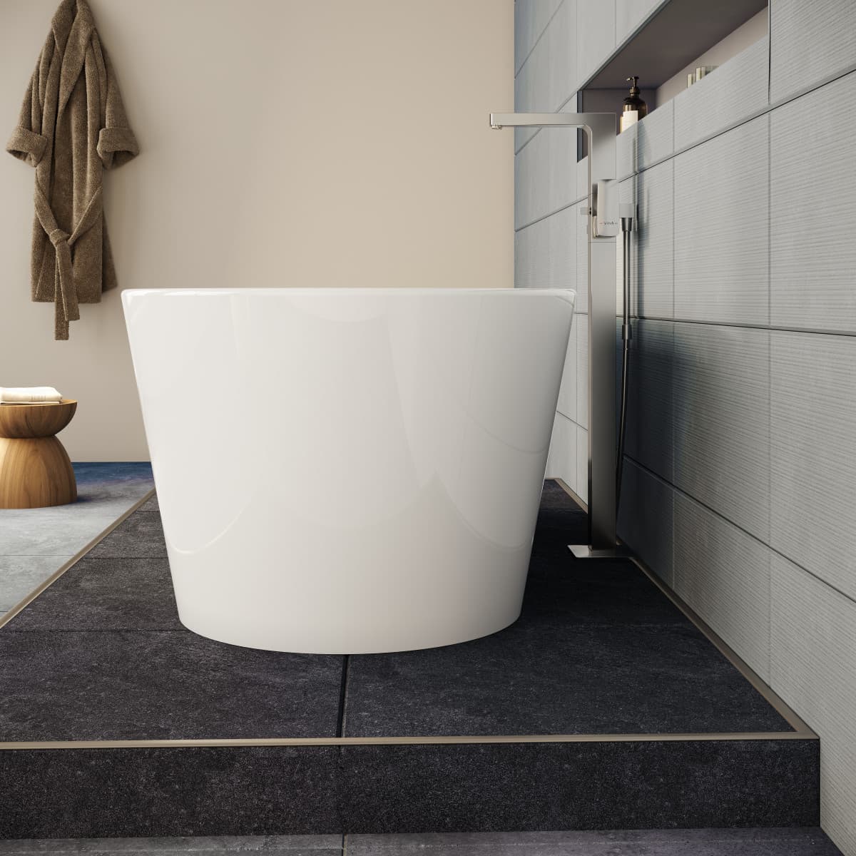 Ванна VitrA Geo (Гео) 65370006000 170 x 80,5 см отдельностоящая акриловая прямоугольная белая