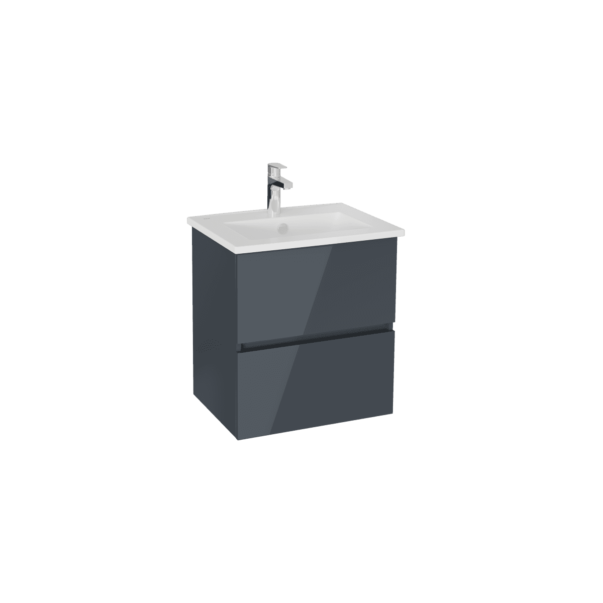 Зеркальный шкаф VitrA Core (Кор) 66909 60 см брашированный хром с подвесткой петли слева