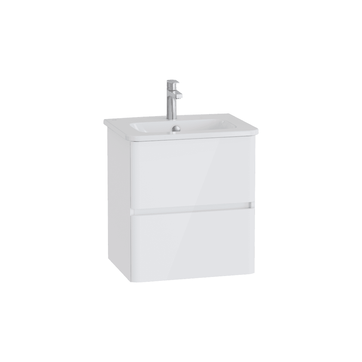 Зеркальный шкаф VitrA Core (Кор) 66909 60 см брашированный хром с подвесткой петли слева