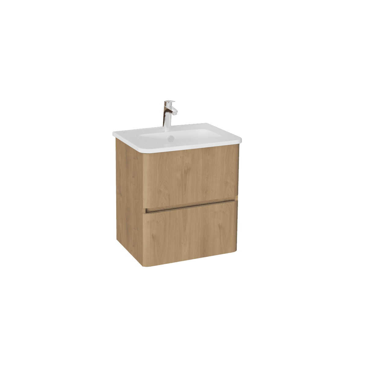 Зеркальный шкаф VitrA Core (Кор) 66910 60 см брашированный хром с подвесткой петли справа