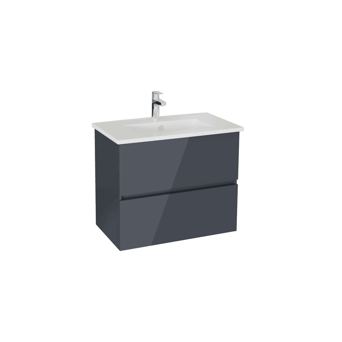 Зеркальный шкаф VitrA Core (Кор) 66911 80 см брашированный хром с подвесткой
