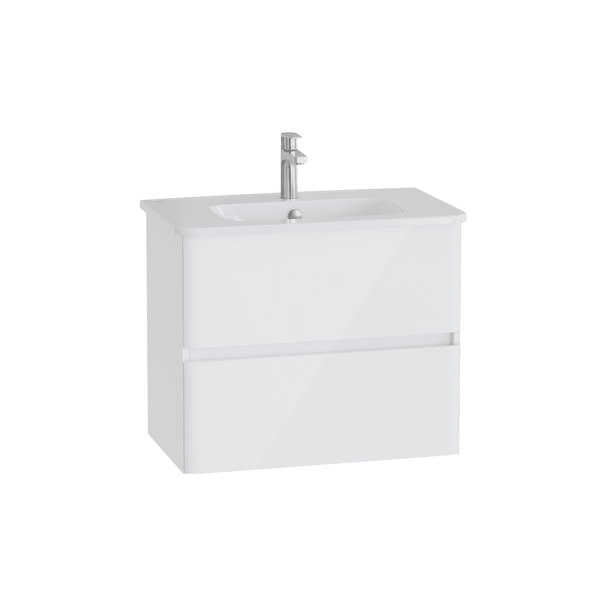 Зеркальный шкаф VitrA Core (Кор) 66911 80 см брашированный хром с подвесткой