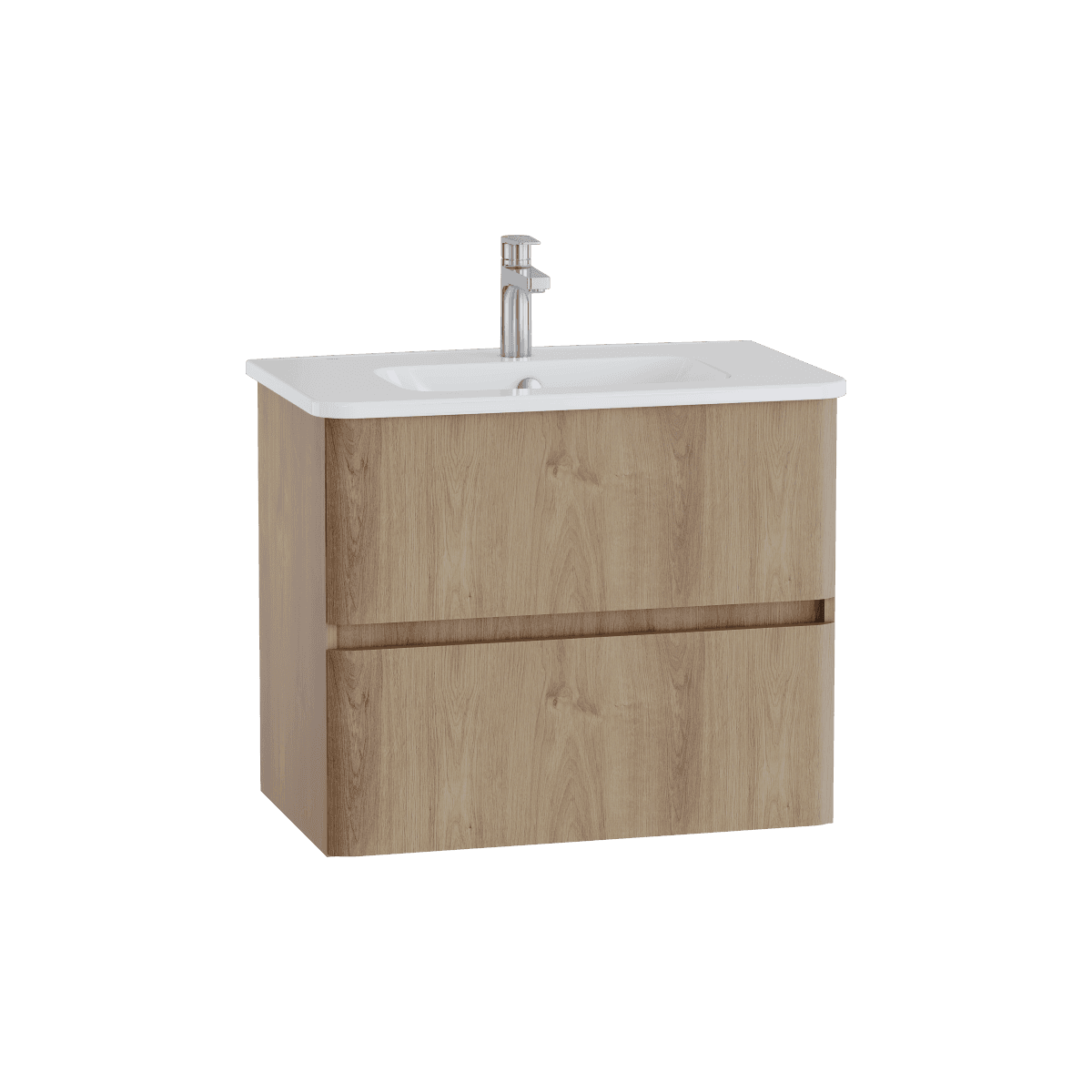 Зеркальный шкаф VitrA Core (Кор) 66911 80 см брашированный хром с подвесткой