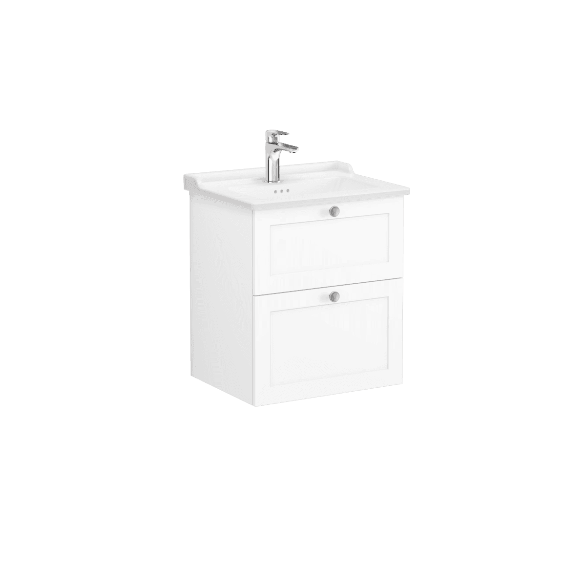 Тумба с раковиной для ванной VitrA Root Classic (Рут Классик) 68848 60 см матовая белая МДФ