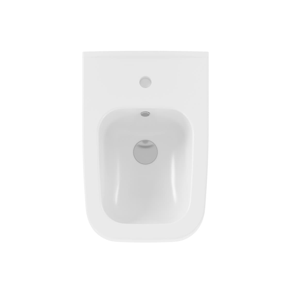 Биде VitrA Integra Square (Интегра Скуэр) 7083B003-0288 подвесное белое с отверстием под смеситель покрытие Hygiene (Хайджн)