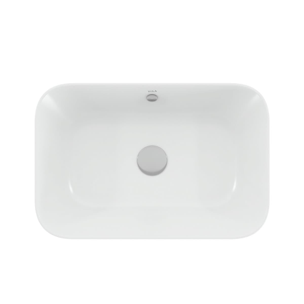 Раковина чаша VitrA Geo (Гео) 7425B003-0012 60 x 39 см накладная белая антибактериальное покрытие Hygiene (Хайджн)