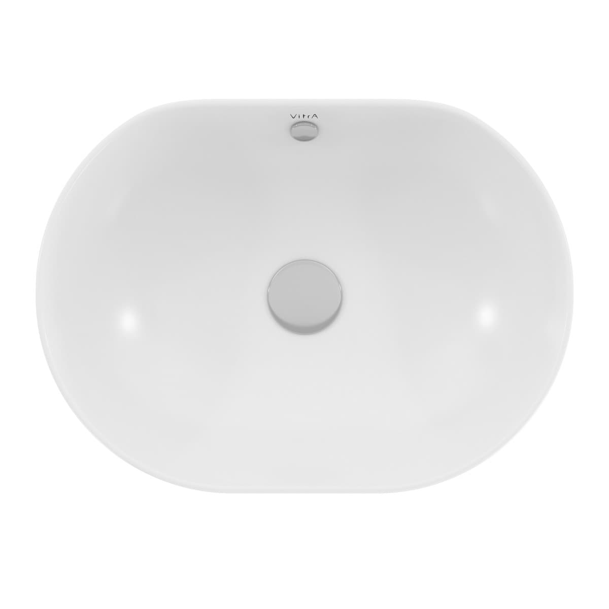 Раковина чаша VitrA Geo (Гео) 7427B003-0012 55 x 40 см накладная белая антибактериальное покрытие Hygiene (Хайджн)