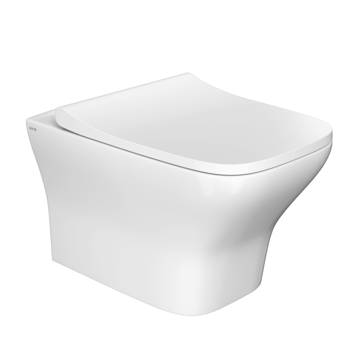 Подвесной унитаз VitrA Zentrum Square (Зентрум Скуэр) 7484B003-0075 безободковый SmoothFlush (Смусфлаш) белый санитарный фарфор антибактериальное покрытие Hygiene (Хайджн)