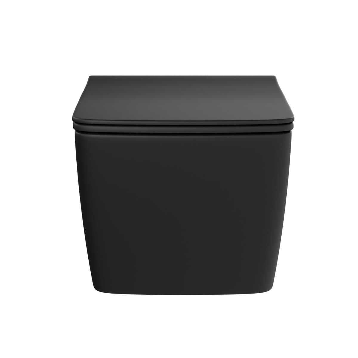 Подвесной унитаз VitrA Metropole (Метрополь) 7672B083-0101 безободковый Rim-ex (Рим-экс) матовый черный санитарный фарфор антибактериальное покрытие Hygiene (Хайджн)