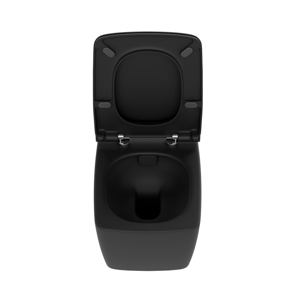 Подвесной унитаз VitrA Metropole (Метрополь) 7672B083-0101 безободковый Rim-ex (Рим-экс) матовый черный санитарный фарфор антибактериальное покрытие Hygiene (Хайджн)