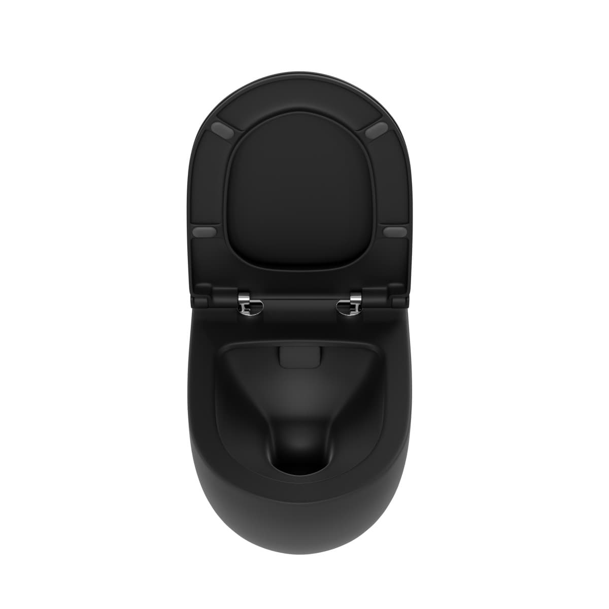 Подвесной унитаз VitrA Sento (Сенто) 7748B083-0101 безободковый Rim-ex (Рим-экс) матовый черный санитарный фарфор антибактериальное покрытие Hygiene (Хайджн)