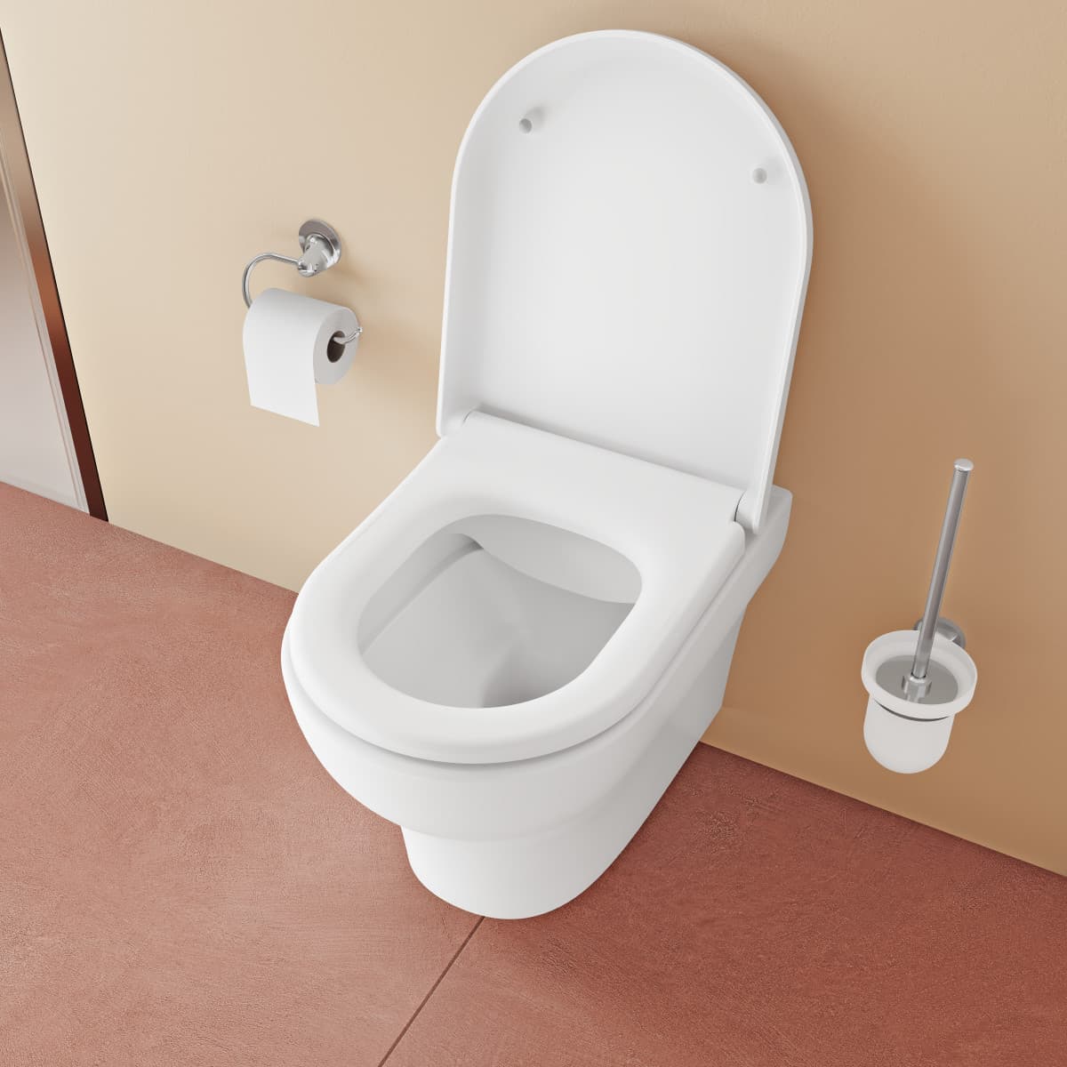 Подвесной унитаз VitrA Zentrum Round (Зентрум Раунд) 7786B003-0075 безободковый SmoothFlush (Смусфлаш) белый санитарный фарфор антибактериальное покрытие Hygiene (Хайджн)