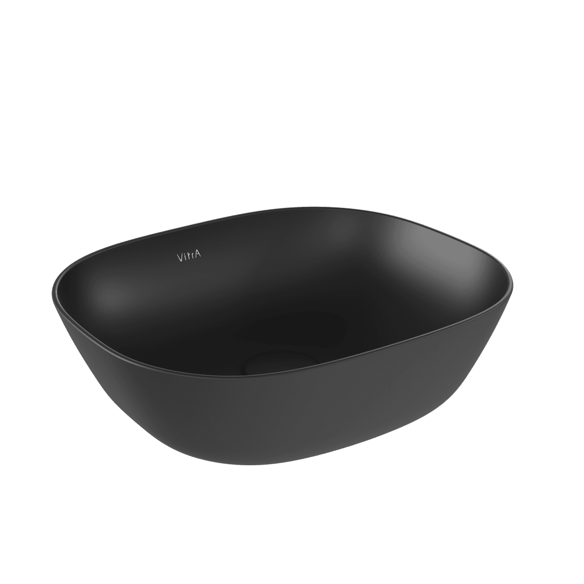 Раковина чаша VitrA Plural (Плюрал) 7810B483-0016 45 x 38 см накладная матовая черная антибактериальное покрытие Hygiene + Clean (Хайджн + Клин)