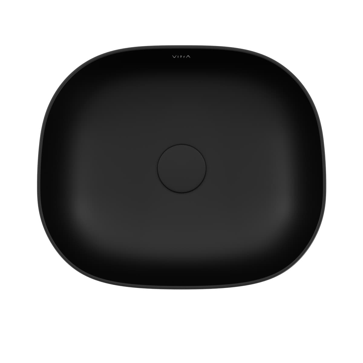 Раковина чаша VitrA Plural (Плюрал) 7810B483-0016 45 x 38 см накладная матовая черная антибактериальное покрытие Hygiene + Clean (Хайджн + Клин)
