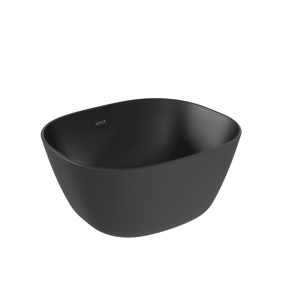 Раковина чаша VitrA Plural (Плюрал) 7811B483-0016 45 x 38 см накладная матовая черная антибактериальное покрытие Hygiene + Clean (Хайджн + Клин)