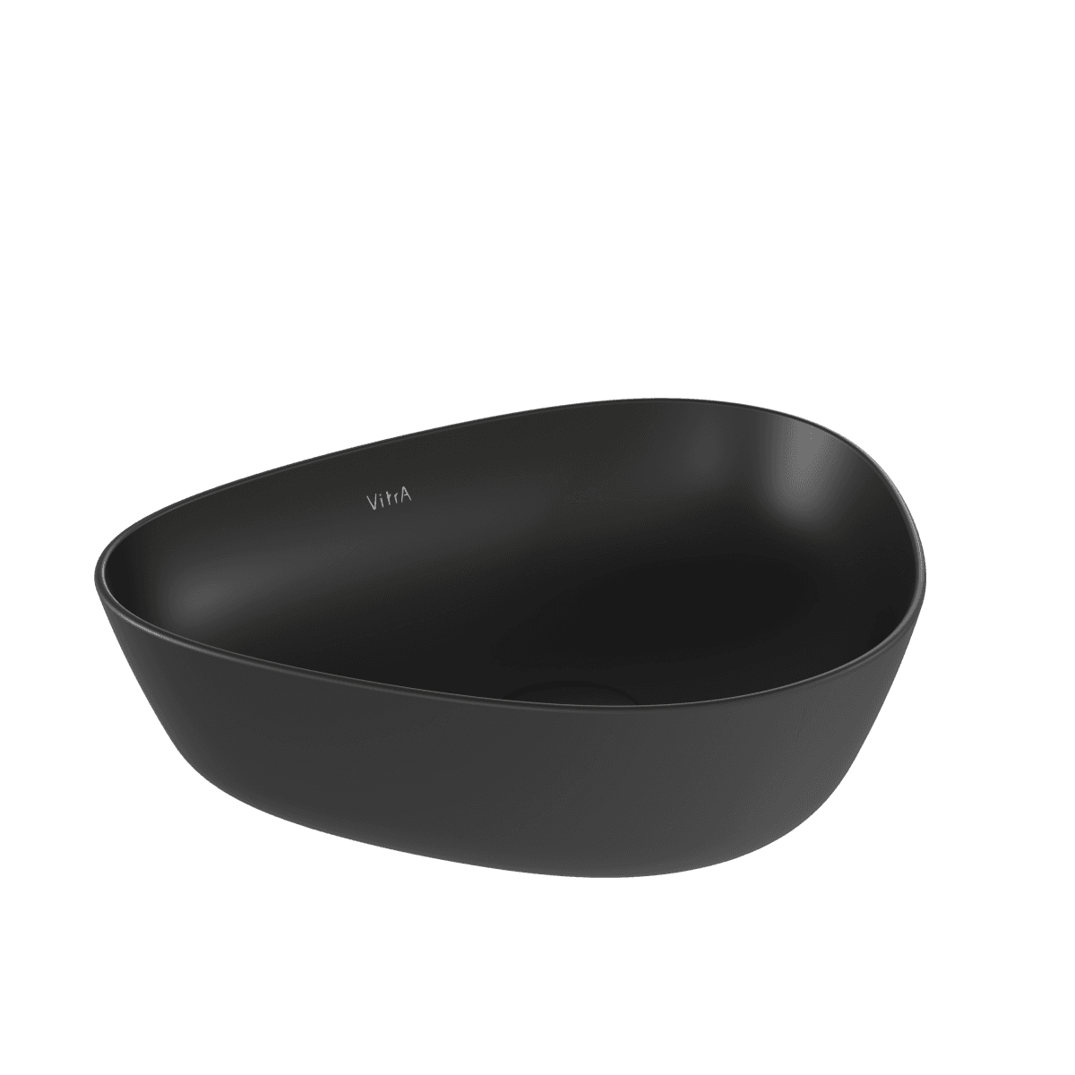 Раковина чаша VitrA Plural (Плюрал) 7812B483-0016 47 x 40 см накладная матовая черная антибактериальное покрытие Hygiene + Clean (Хайджн + Клин)