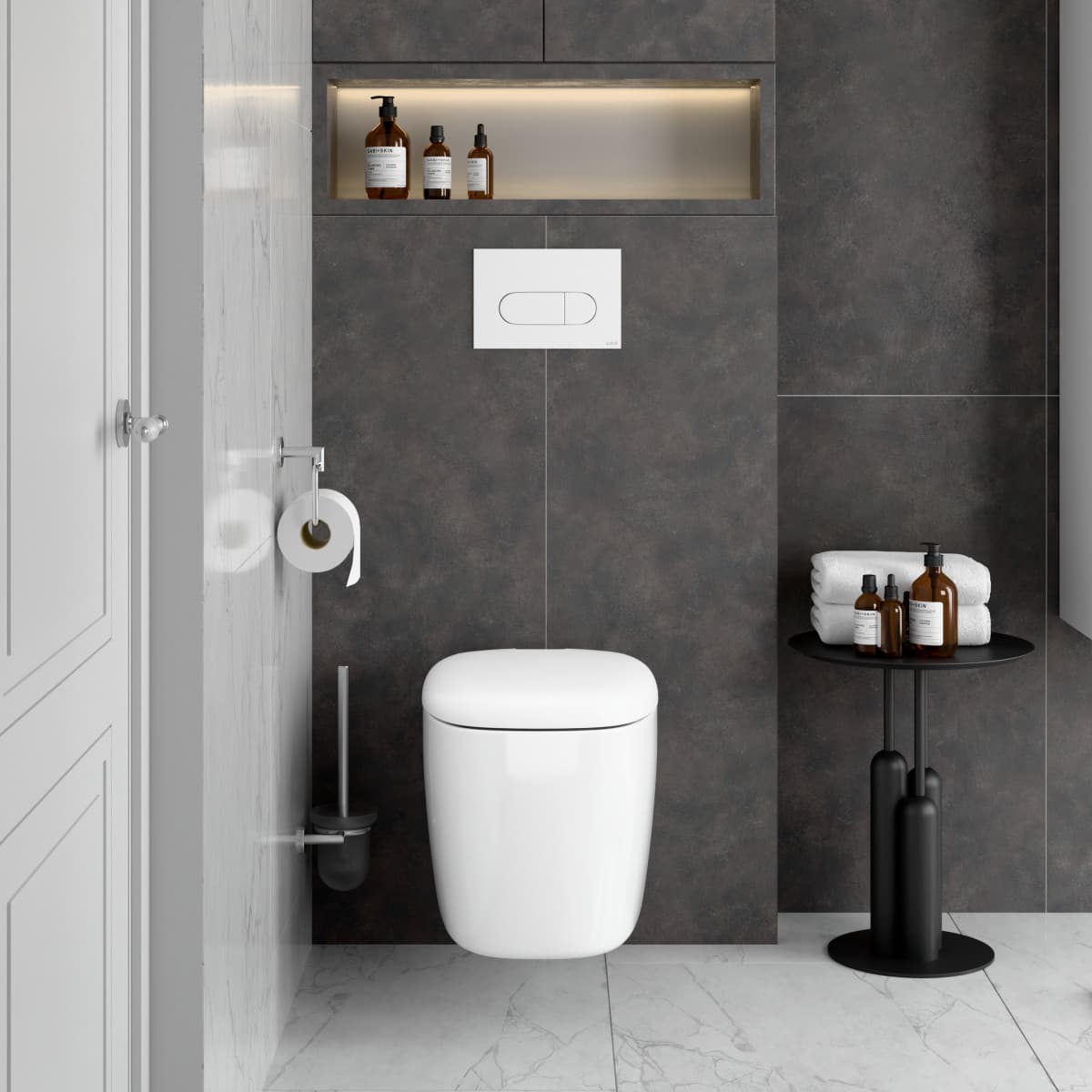 Подвесной унитаз VitrA Plural (Плюрал) 7830B401-0075 безободковый Rim-ex (Рим-экс) матовый белый санитарный фарфор антибактериальное покрытие Hygiene + Clean (Хайджн + Клин)