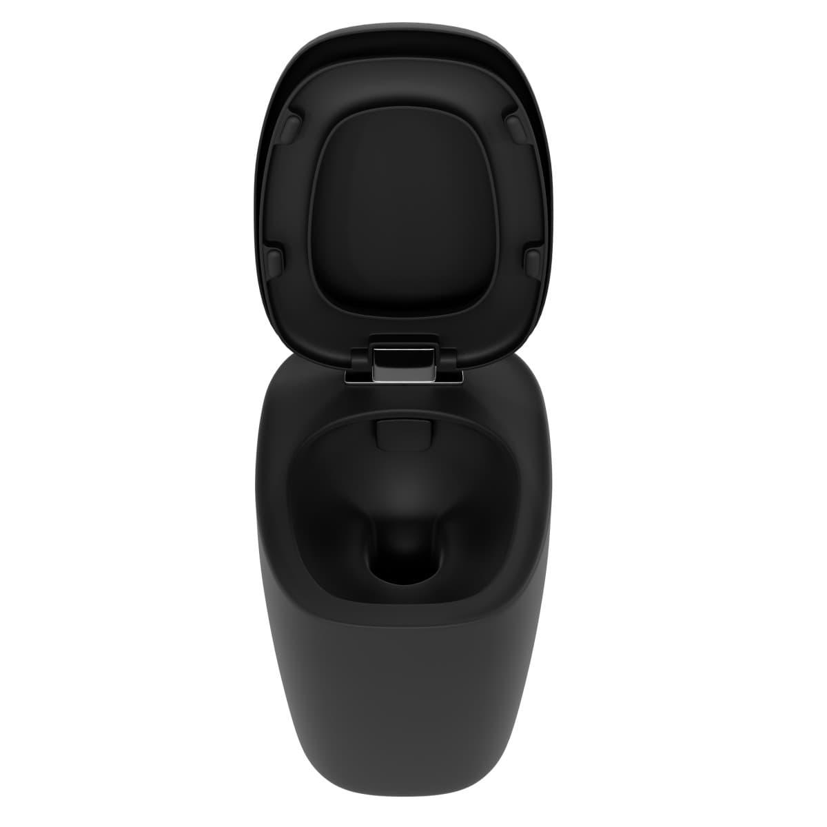 Подвесной унитаз VitrA Plural (Плюрал) 7830B483-0075 безободковый Rim-ex (Рим-экс) матовый черный санитарный фарфор антибактериальное покрытие Hygiene + Clean (Хайджн + Клин)