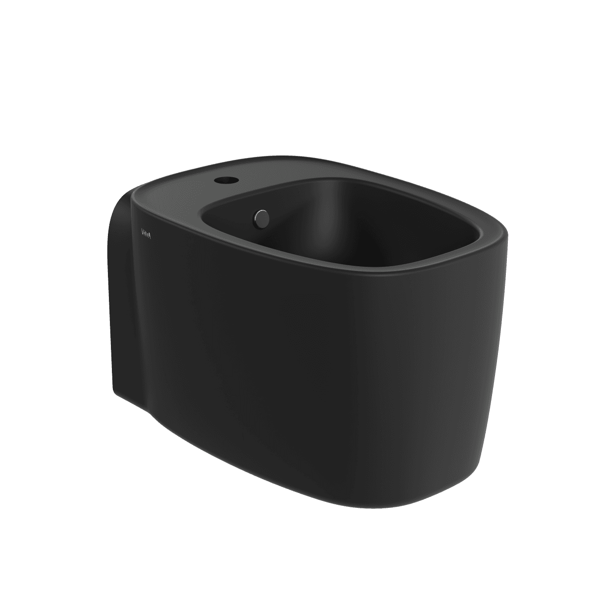 Биде VitrA Plural (Плюрал) 7831B483-0288 подвесное матовое черное с отверстием под смеситель покрытие Hygiene + Clean (Хайджн + Клин)