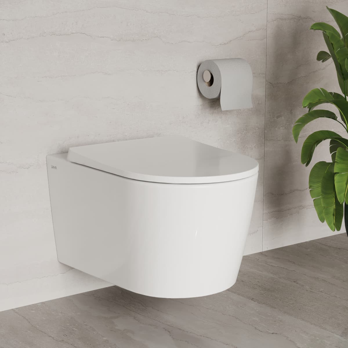 Подвесной унитаз VitrA Metropole Round (Метрополь Раунд) 7910B003-6429 безободковый QuantumFlush (Квантум Флаш) с сиденьем микролифт белый санитарный фарфор