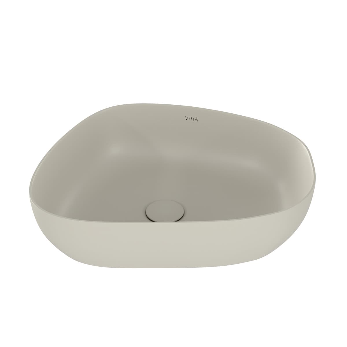 Раковина чаша VitrA Outline Recycled (Аутлайн Ресайклд) 7991B066-0016 57 x 45 см накладная матовая бежевая антибактериальное покрытие Hygiene (Хайджн)